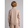 Defacto H9689A8BN615 Kahve Regular Fit Yarım Fermuarlı Dik Yaka İçi Yumuşak Tüylü Yazı İşlemeli Sweatshirt Erkek Çocuk