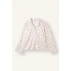 Defacto I5522AXBG824 Bej Regular Fit Çiçekli Uzun Kollu Üst Geniş Kesim Alt Pijama Takımı