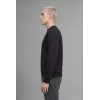 Defacto X8282AZBK81 Siyah Boxy Fıt Bisiklet Yaka Baskılı Sweatshirt