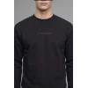 Defacto X8282AZBK81 Siyah Boxy Fıt Bisiklet Yaka Baskılı Sweatshirt