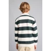 Defacto H7130A8GN536 Yeşil New Regular Fıt Apaş Yaka Yeşil Sweatshirt Erkek Çocuk