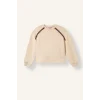 Defacto I1137A8ER142 Ekru Nakış Detaylı Uzun Kollu Sweatshirt Üst İspanyol Paça Pantolon 2li Takım Kız Çocuk
