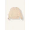Defacto I1137A8ER142 Ekru Nakış Detaylı Uzun Kollu Sweatshirt Üst İspanyol Paça Pantolon 2li Takım Kız Çocuk