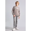 Defacto I0114A8BN571 Kahve Oversize Bisiklet Yaka Sırt Baskılı İçi Yumuşak Tüylü Sweatshirt Erkek Çocuk