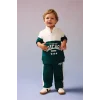 Defacto I0147A5GN671 Yeşil Dik Yaka Baskılı Sweatshirt Eşofman Altı 2li Takım Erkek Bebek