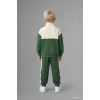 Defacto I0147A5GN671 Yeşil Dik Yaka Baskılı Sweatshirt Eşofman Altı 2li Takım Erkek Bebek