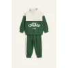 Defacto I0147A5GN671 Yeşil Dik Yaka Baskılı Sweatshirt Eşofman Altı 2li Takım Erkek Bebek