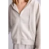 Defacto Z7069AZGR256 Gri Cropped Fıt Kapüşonlu Kalın Kumaş Sweatshirt Hırka