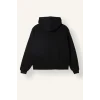 Defacto D8717AXBK81 Siyah Relax Fit Kapüşonlu Fermuarlı Cepli Basic Sweatshirt Hırka