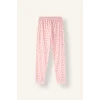 Defacto I3895A8PN645 Pembe Baskılı Uzun Kollu Üst Lastikli Paça Alt 2li Pijama Takımı Kız Çocuk