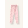 Defacto I3895A8PN645 Pembe Baskılı Uzun Kollu Üst Lastikli Paça Alt 2li Pijama Takımı Kız Çocuk