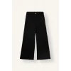 Defacto I3627A8BK81 Siyah Wide Leg Önü Cepli Gabardin Pantolon Kız Çocuk