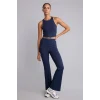 Defacto C9192AXIN187 İndigo Esnek Kumaş Aırtech Flare Fit Yüksek Bel Beli Saran Sporcu Pantolon