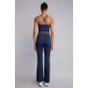 Defacto C9192AXIN187 İndigo Esnek Kumaş Aırtech Flare Fit Yüksek Bel Beli Saran Sporcu Pantolon