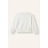 Defacto I3552A8ER105 Ekru Kpop - Demon Hunters Relax Fit Baskılı Bisiklet Yaka Sweatshirt Kız Çocuk