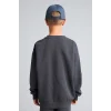 Defacto H9683A8AR31 Antrasit Bisiklet Yaka Efekt Nakışlı Sweatshirt Erkek Çocuk