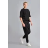 Defacto D5258AXBK81 Siyah Slim Fit Bağcıklı Fermuar Cepli Pike Jogger Eşofman Altı