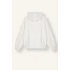 Defacto C1809AXER105 Ekru Relax Fit Kapüşonlu Cepli Basıc Fermuarlı Sweatshirt