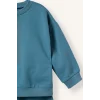 Defacto H5617A5BE536 Mavi %100 Pamuk Uzun Kollu Sweatshirt Elastik Belli Eşofman Altlı 2li Takım Erkek Bebek