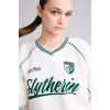Defacto I3022AXWT32 Beyaz Harry Potter Baskılı Reglan Kollu Oversize V Yaka Kalın Sweatshirt