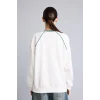 Defacto I3022AXWT32 Beyaz Harry Potter Baskılı Reglan Kollu Oversize V Yaka Kalın Sweatshirt