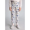 Defacto I1179A8BG114 Bej Uzun Kollu Baskılı Pijama Üstü Esnek Belli Desenli Uzun Pijama Altı 2li Pijama Takımı Erkek Çocuk