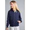 Defacto C8110A8NV241 Lacivert Fermuarlı Kanguru Cepli Kapüşonlu Basic Sweatshirt Hırka Kız Çocuk