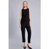Defacto C2466AXBK81 Siyah Carrot Fıt Fermuarlı Yüksek Bel Dar Paça Crop Pantolon