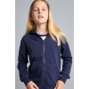 Defacto C8110A8NV241 Lacivert Fermuarlı Kanguru Cepli Kapüşonlu Basic Sweatshirt Hırka Kız Çocuk