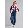 Defacto H9832A8NV241 Lacivert Oversıze Gömlek Yaka Kolej Baskılı Lacivert Sweatshirt Erkek Çocuk