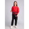 Defacto X9036A6BK81 Siyah Jogger Fıt Esnek Belli Cepli Eşofman Altı Kız Çocuk