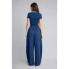 Defacto G8079AXNV248 Lacivert Beli Bağcıklı Geniş Paça Balloon Fit Pantolon