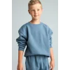 Defacto H9683A8BE739 Mavi Bisiklet Yaka Efekt Nakışlı Sweatshirt Erkek Çocuk