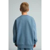 Defacto H9683A8BE739 Mavi Bisiklet Yaka Efekt Nakışlı Sweatshirt Erkek Çocuk