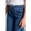 Defacto H6242A8NM28 Mavi Beli Lastikli Wide Leg Jean Pantolon Kız Çocuk