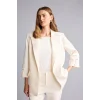 Defacto C3215AXWT34 Beyaz Oversıze Basic Blazer Beyaz Ceket