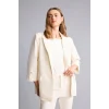 Defacto C3215AXWT34 Beyaz Oversıze Basic Blazer Beyaz Ceket