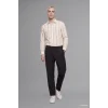 Defacto I1993AXWT34 Beyaz Regular Fit Gömlek Yaka Dikey Çizgili Pamuklu Uzun Kollu Gömlek