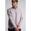 Defacto H6165AXGR539 Gri Ultra Yumuşak Standart Fit Dik Yaka Yarım Fermuarlı Modal Basic Sweatshirt