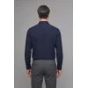 Defacto H5254AXNV253 Lacivert Regular Fit Polo Yaka Modal Uzun Kollu Gömlek