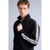 Defacto F0106AXBK81 Siyah Nefes Alabilen Boxy Fit Fermuarlı Dik Yaka Sweatshirt