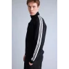 Defacto F0106AXBK81 Siyah Nefes Alabilen Boxy Fit Fermuarlı Dik Yaka Sweatshirt