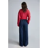 Defacto D6668AXNV248 Lacivert Straight Fit Cepli Düz Paça Eşofman Altı