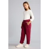 Defacto I2268A8BR204 Bordo Yama Cepli Lastikli Jogger Fıt Eşofman Altı Kız Çocuk