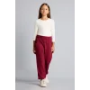 Defacto I2268A8BR204 Bordo Yama Cepli Lastikli Jogger Fıt Eşofman Altı Kız Çocuk