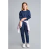 Defacto Y1226A6NV241 Lacivert Jogger Fıt Esnek Belli Cepli Eşofman Altı Kız Çocuk