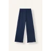 Defacto H4375AXNV241 Lacivert Regular Fit Uzun Kollu Hırka Üst Geniş Paça Alt Pijama Takımı