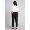 Defacto Y1226A6BK81 Siyah Jogger Fıt Esnek Belli Cepli Eşofman Altı Kız Çocuk