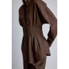 Defacto G8610AXBN338 Kahve %100 Pamuk Fıtted Poplin Gömlek