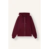 Defacto C1809AXBR115 Bordo Relax Fıt Kapüşonlu Basıc Düz Kalın Sweatshirt Kumaşı Hırka
